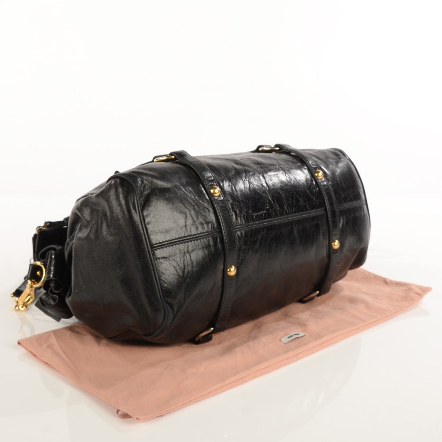 Vitello Lux Medium Bow Bag Nero Black