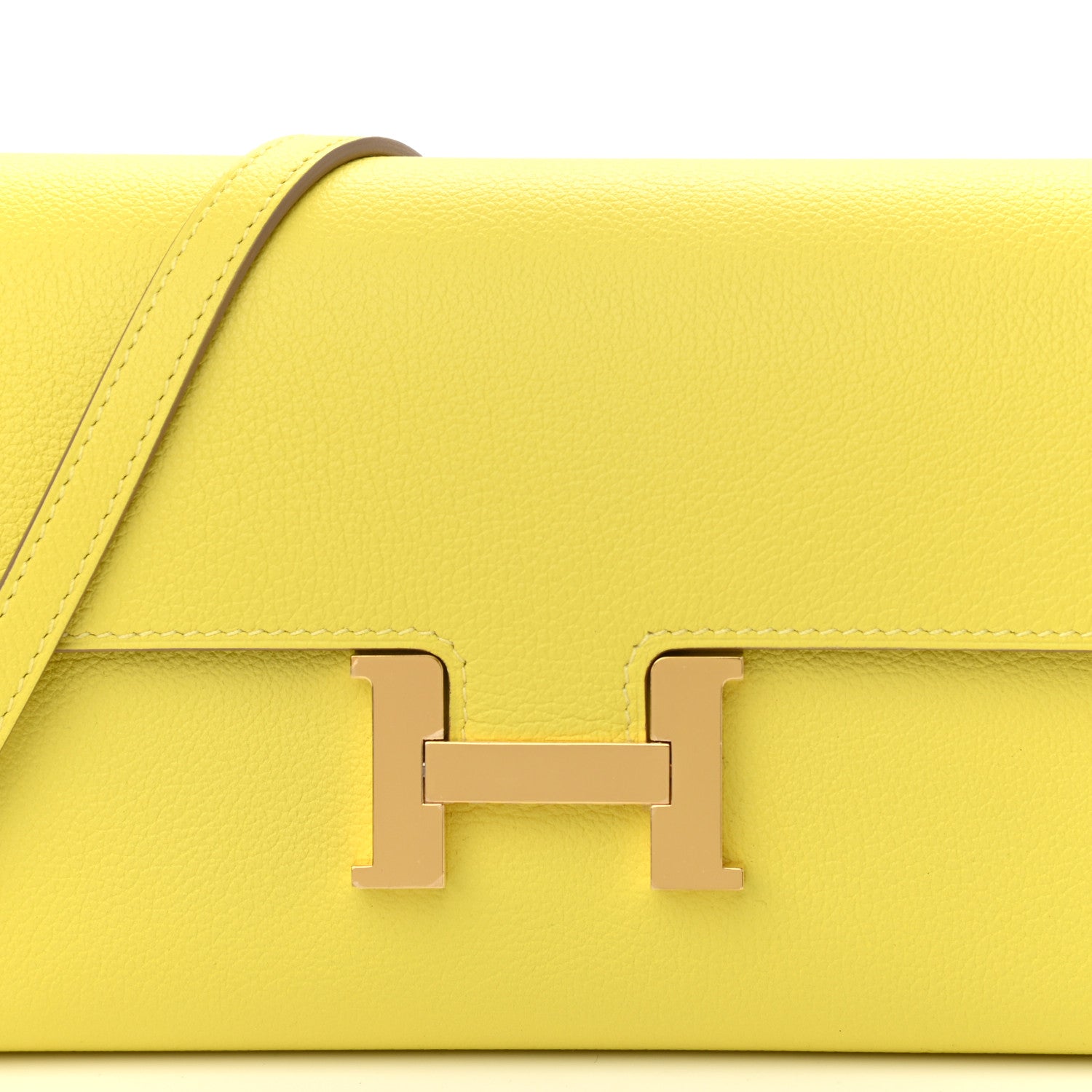 Hermes Evercolor Constance Wallet To Go Lime 8 of 12