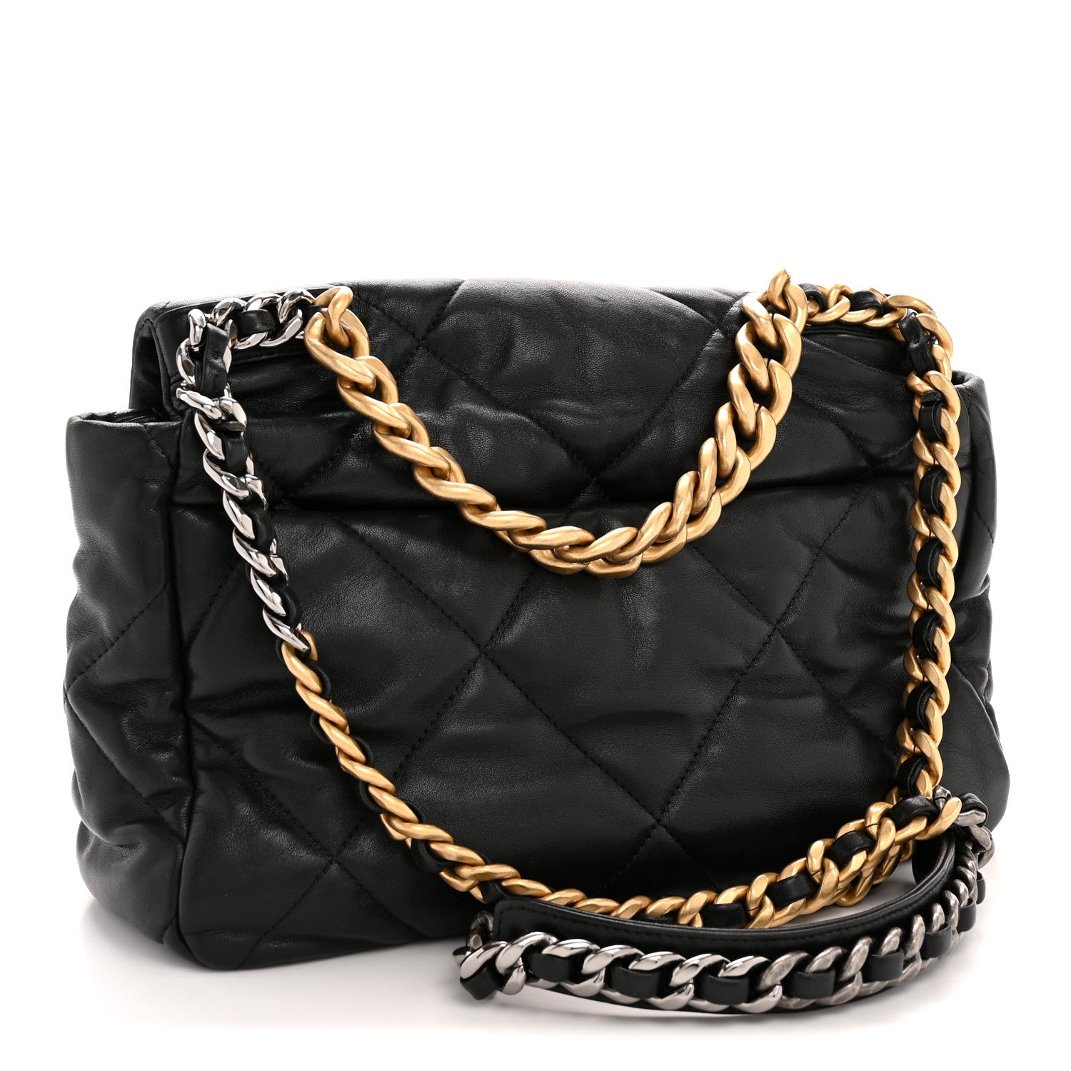 Chanel Lambskin Quilted Large Chanel 19 Flap Black 3 of 13