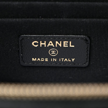 Chanel Lambskin Quilted Small Top Handle Vanity Case With Chain Black 6 of 11
