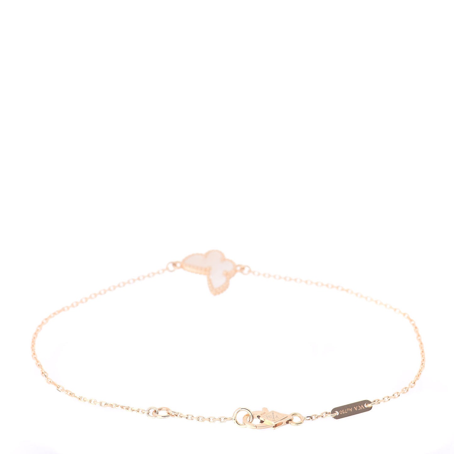 18K Yellow Gold Mother of Pearl Sweet Alhambra Butterfly Bracelet