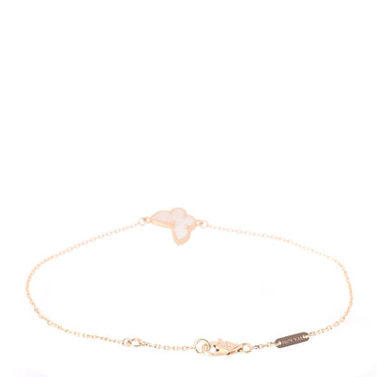 Van Cleef & Arpels 18K Yellow Gold Mother of Pearl Sweet Alhambra Butterfly Bracelet 3 of 5