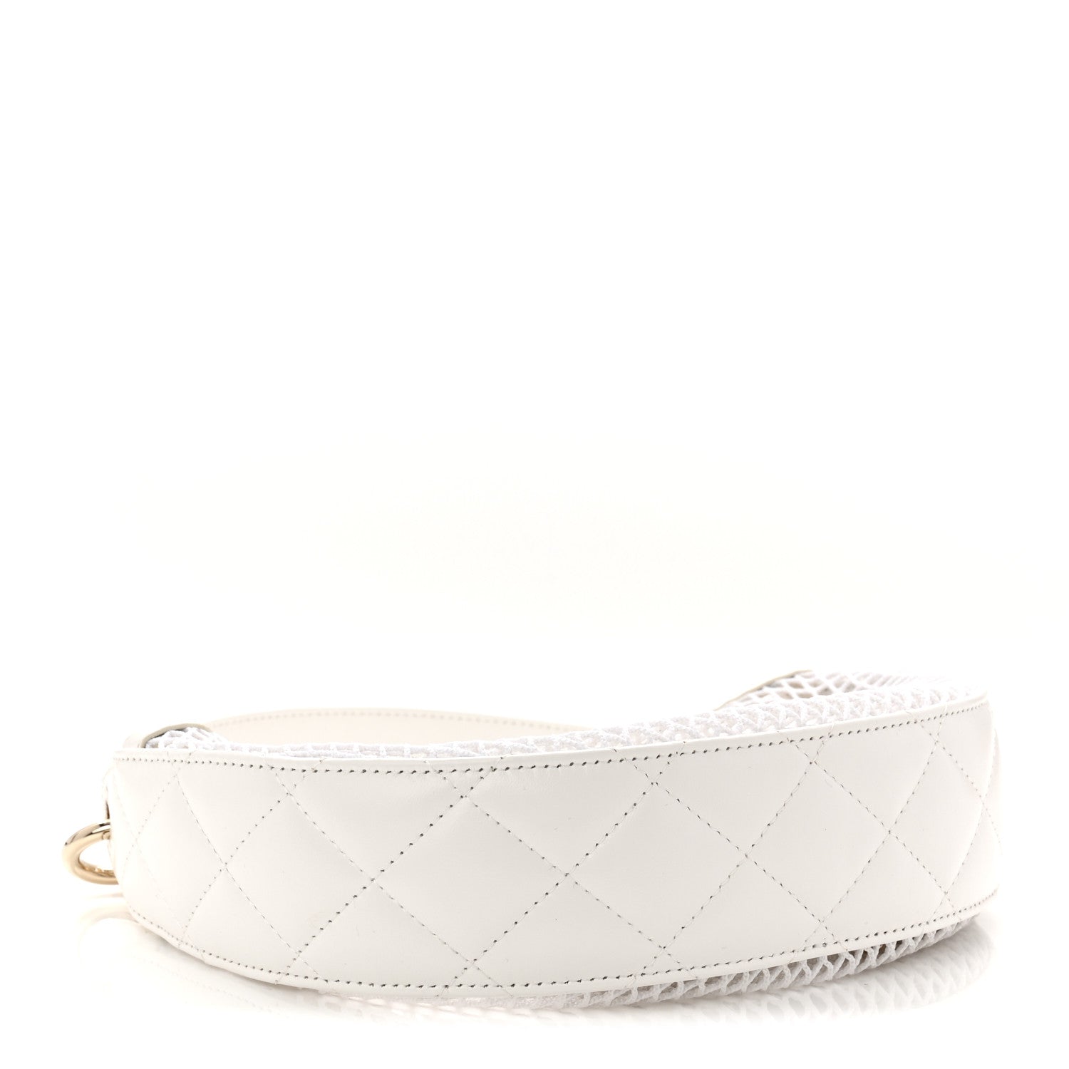 Chanel Mesh Shiny Lambskin Chain Hobo White 5 of 11