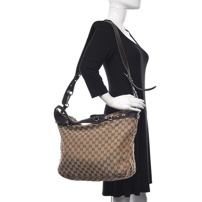 Gucci Monogram Large Icon Bit Top Handle Bag Brown 2 of 13