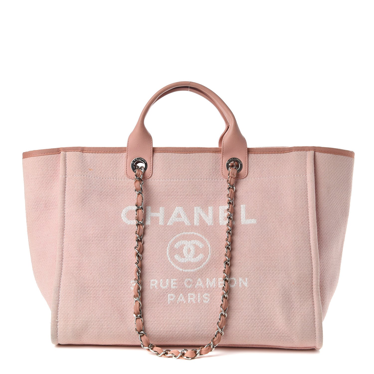 Chanel Canvas Medium Deauville Tote Light Pink 1 of 11