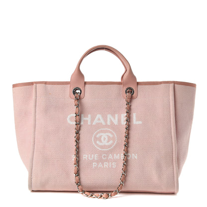 Chanel Canvas Medium Deauville Tote Light Pink 1 of 11