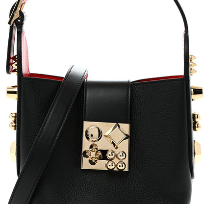 Christian Louboutin Grained Calfskin Mini Carasky Bucket Bag Black 7 of 11