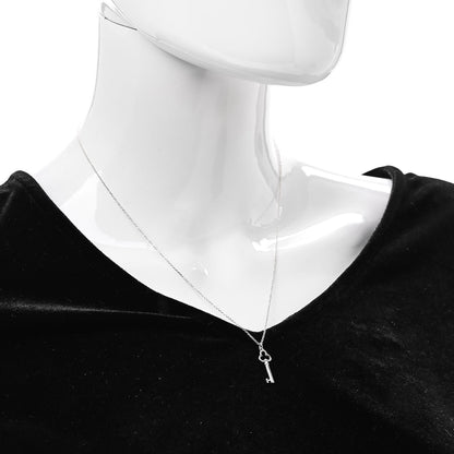 Tiffany Sterling Silver Trefoil Key Pendant Necklace 2 of 5