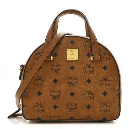 MCM Visetos Essential Small Disco Tote Cognac 1 of 12