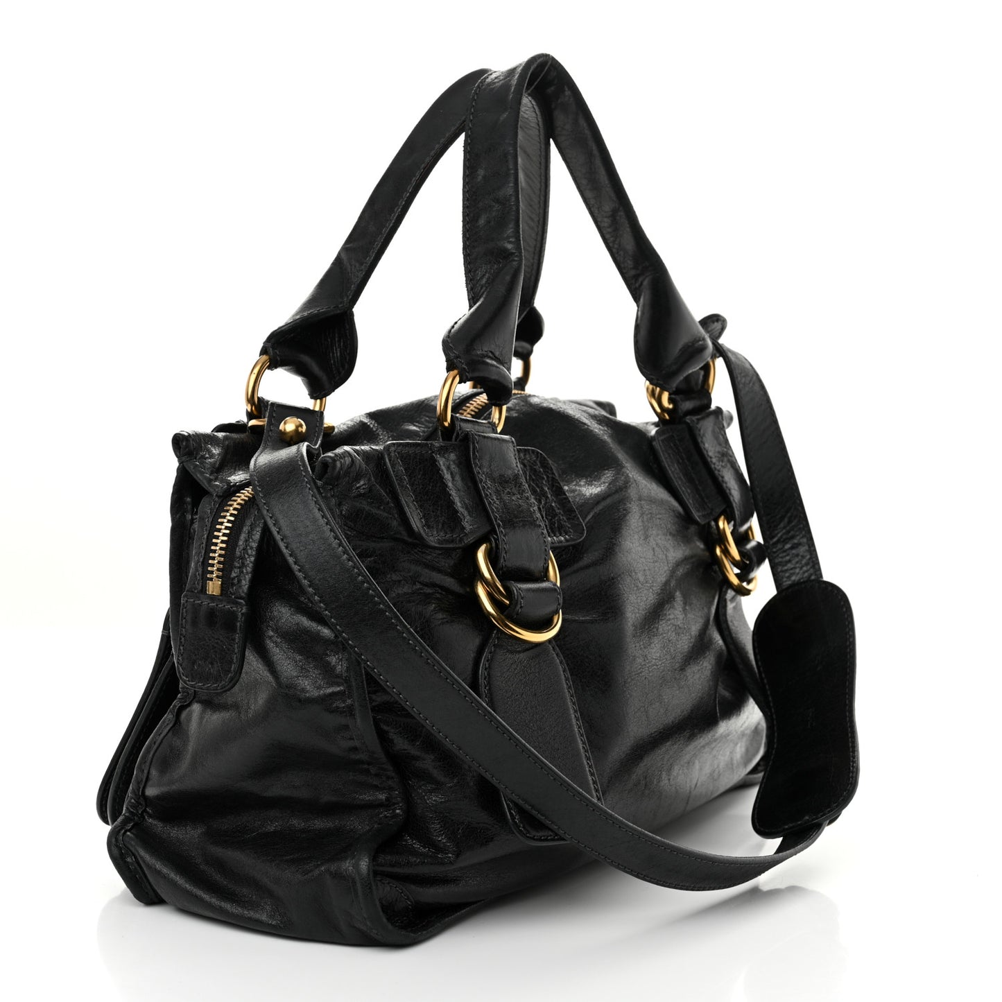 Calfskin Large Bay Tote Black