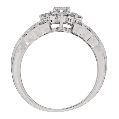 Parker & West by FASHIONPHILE Platinum Diamond 1.02ctw Flower Ring 50 5.25 5 of 9