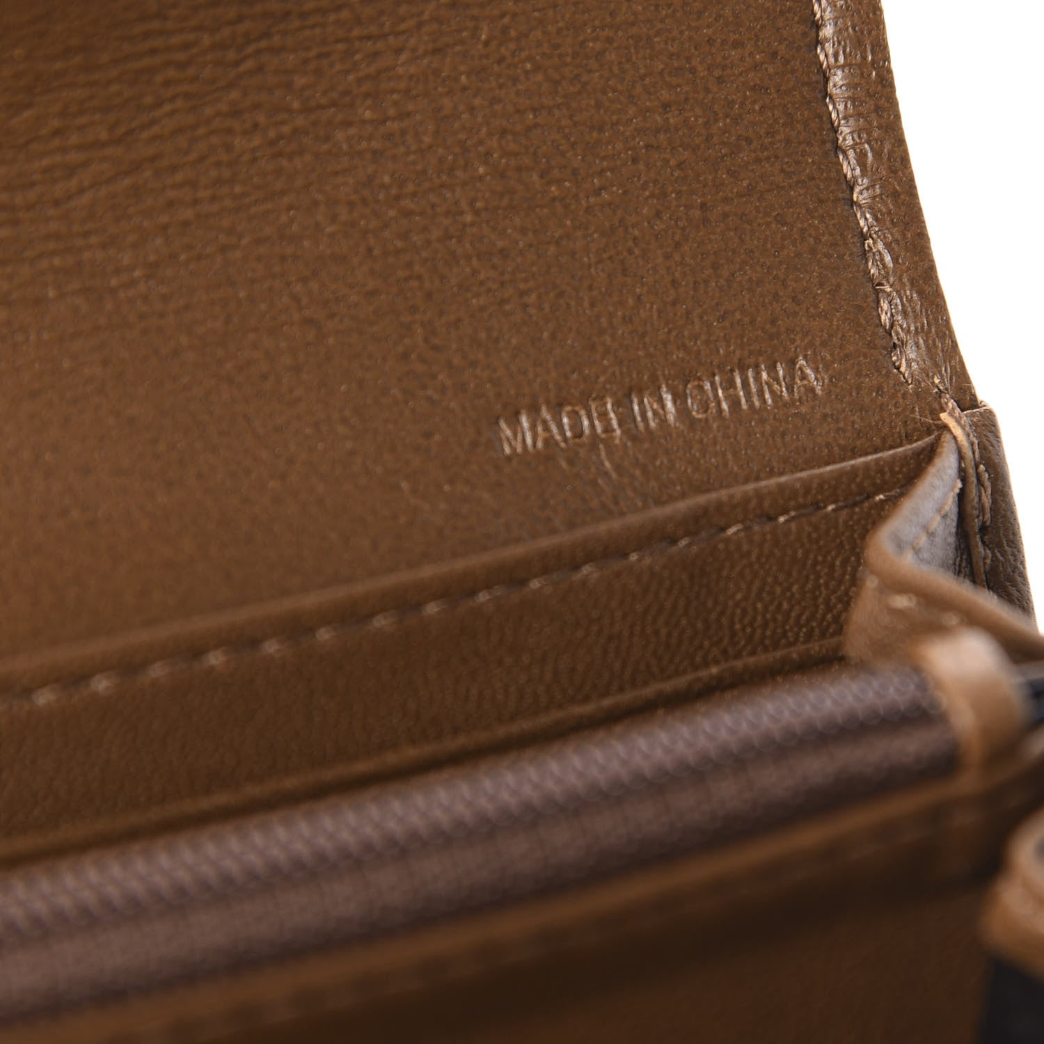 Burberry Grainy Calfskin Nova Check Tri-Fold Wallet Tan 9 of 10