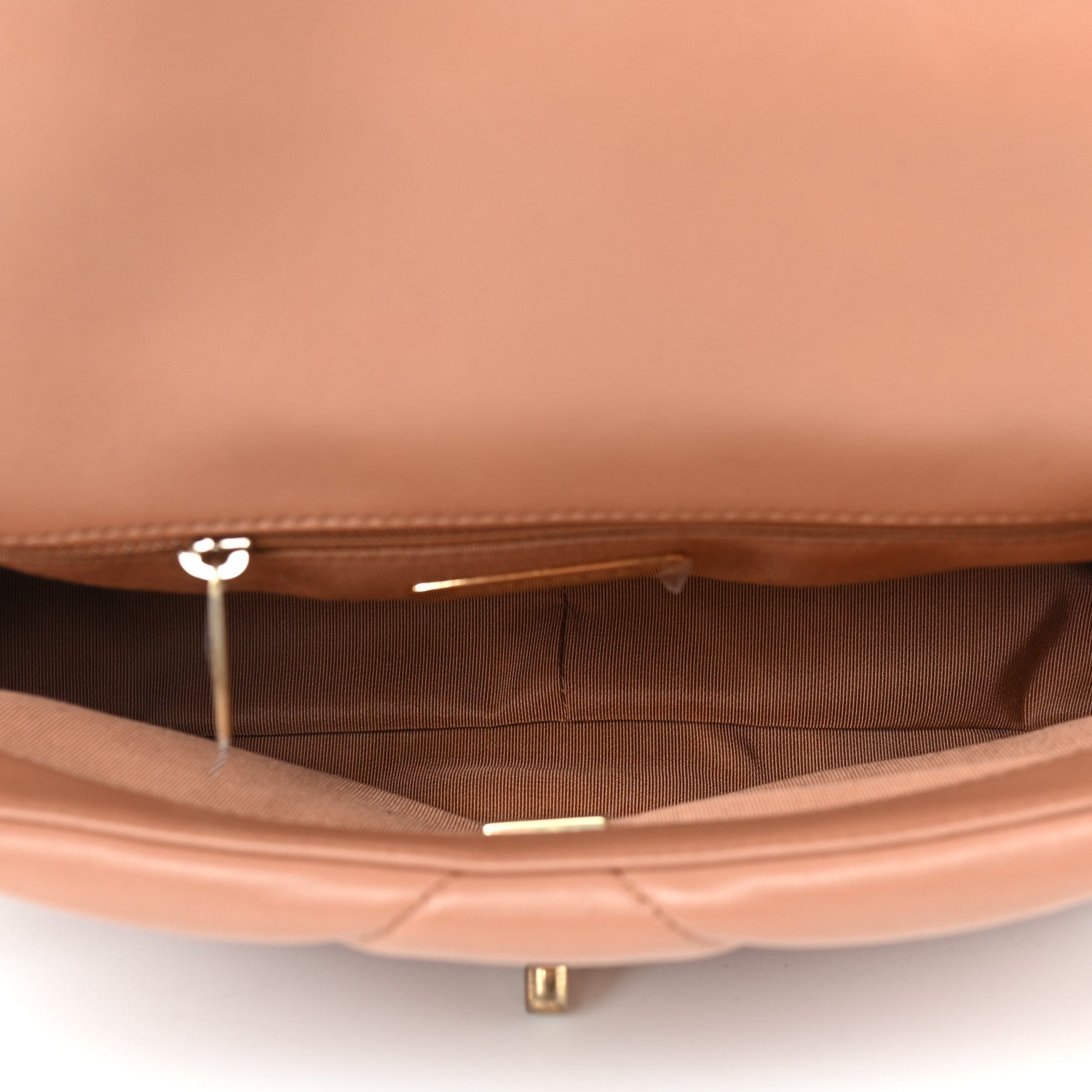 Chanel Lambskin Quilted Medium Chanel 19 Flap Brown 5 of 9