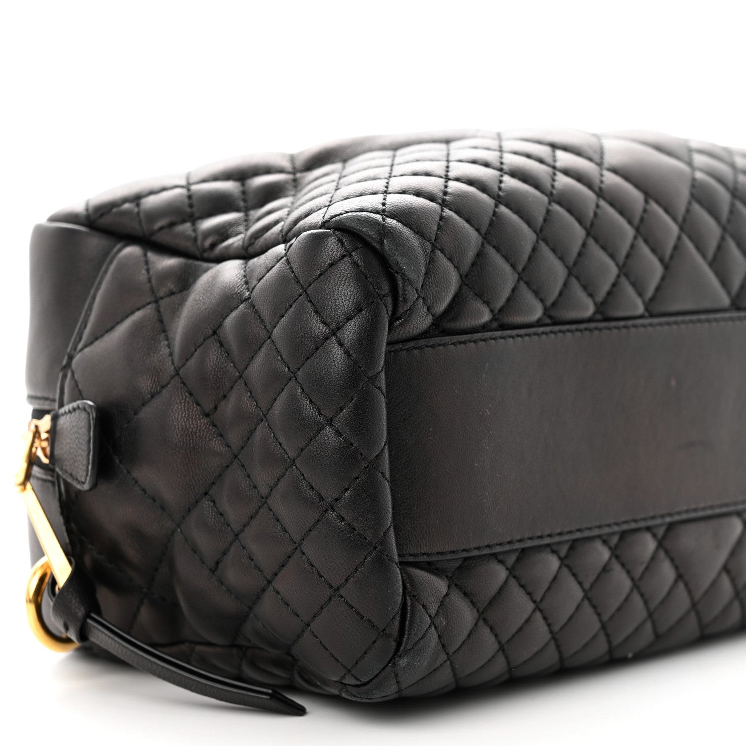 Versace Nappa Quilted Icon Bowler Bag Black 8 of 12