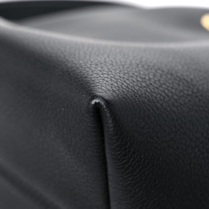 Louis Vuitton Calfskin Lockme Bucket MM Black 10 of 12