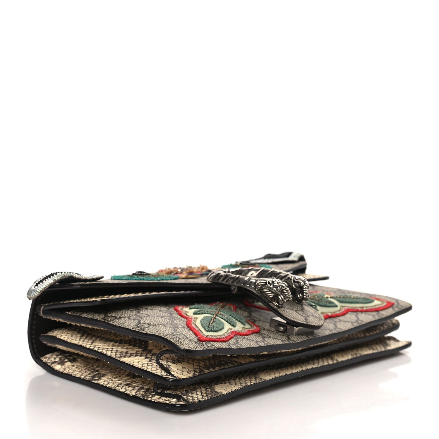 Gucci GG Supreme Monogram Python Embroidered Small Dionysus Shoulder Bag 4 of 9