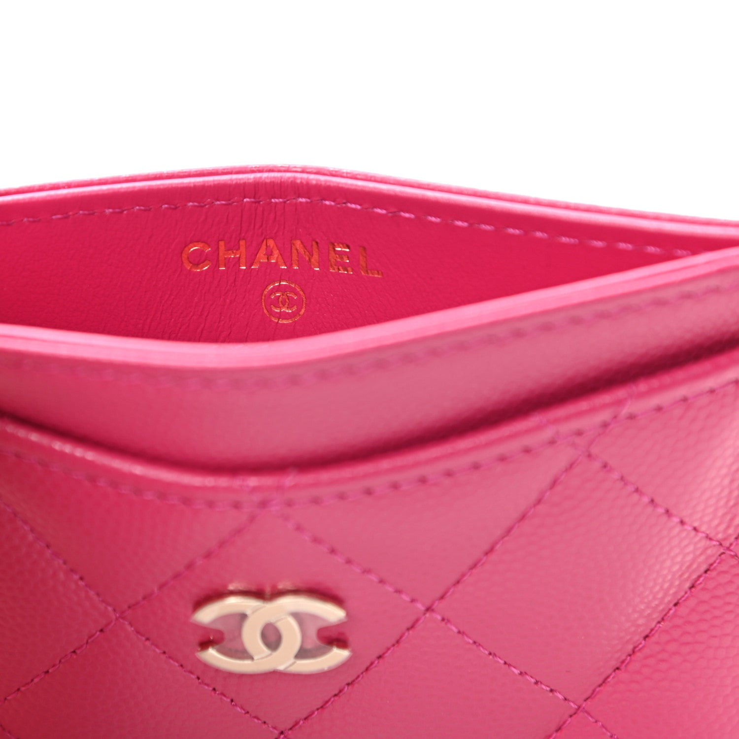 Chanel Caviar Quilted Card Holder Fuchsia 5 of 7