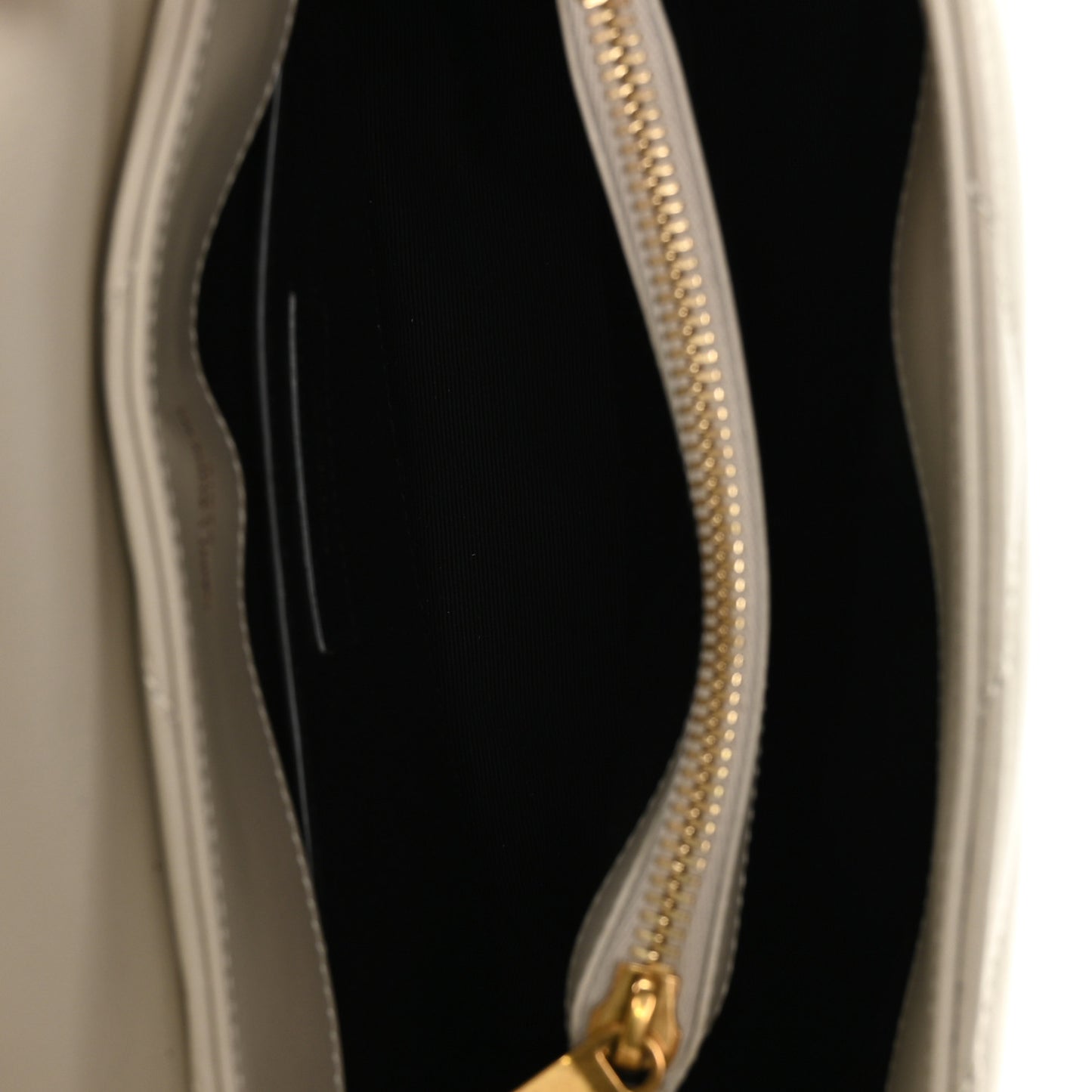 Calfskin Y Quilted Monogram Small Loulou Chain Satchel Crema Soft