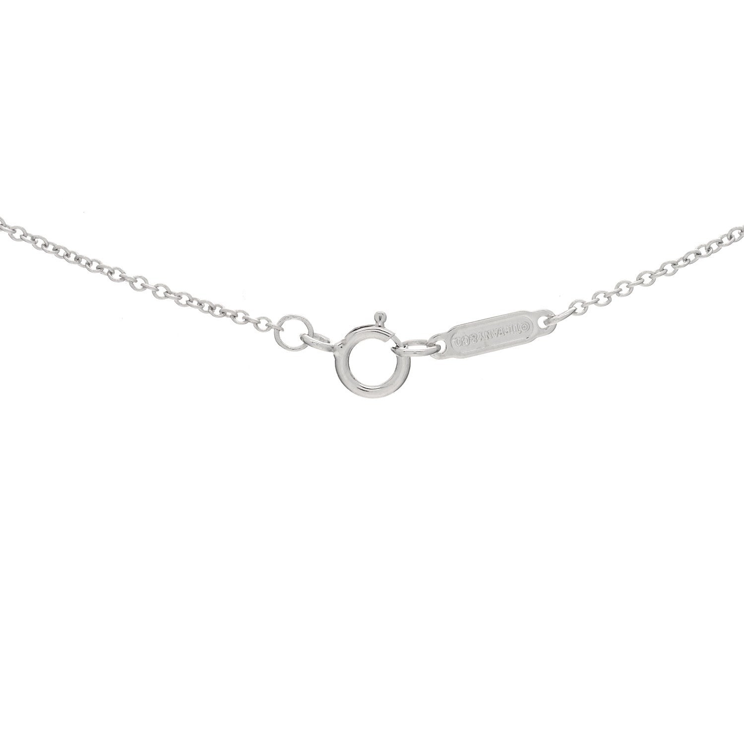 Tiffany 18K White Gold Diamond Mini Cross Pendant Necklace 4 of 5