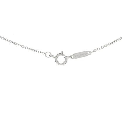 Tiffany 18K White Gold Diamond Mini Cross Pendant Necklace 4 of 5
