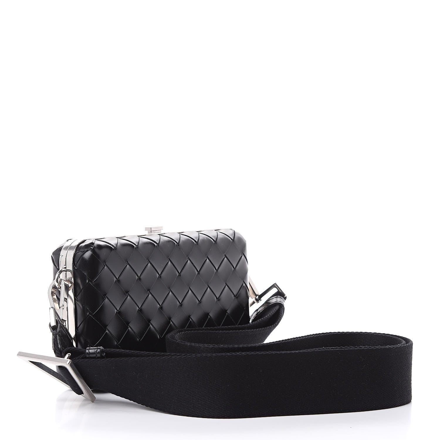 Bottega Veneta Spazzolato Intrecciato Mens Crossbody Messenger Case Black 3 of 8