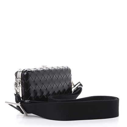 Bottega Veneta Spazzolato Intrecciato Mens Crossbody Messenger Case Black 3 of 8