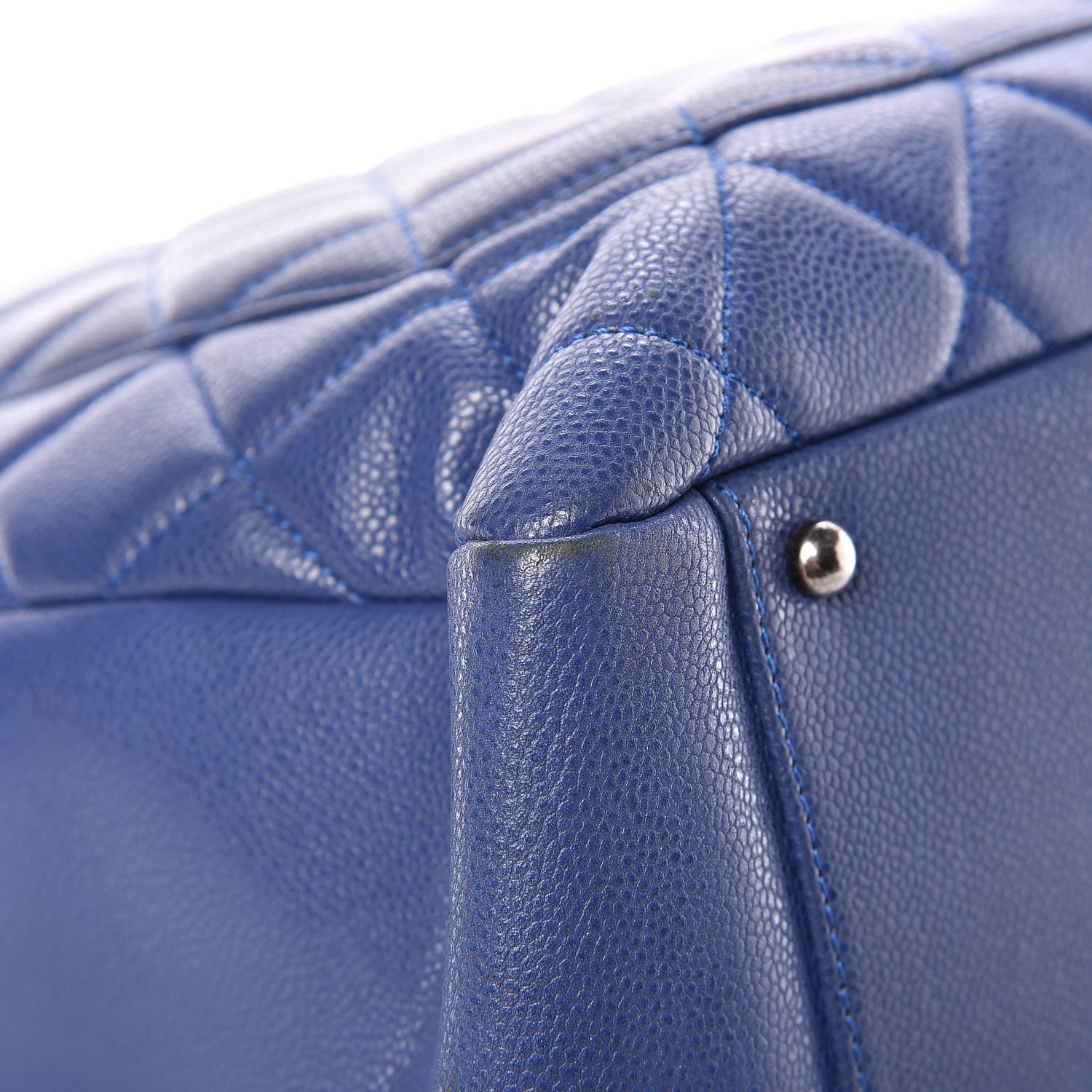 Chanel Caviar Quilted XXL Grand Shopping Tote GST Navy Blue 11 of 20