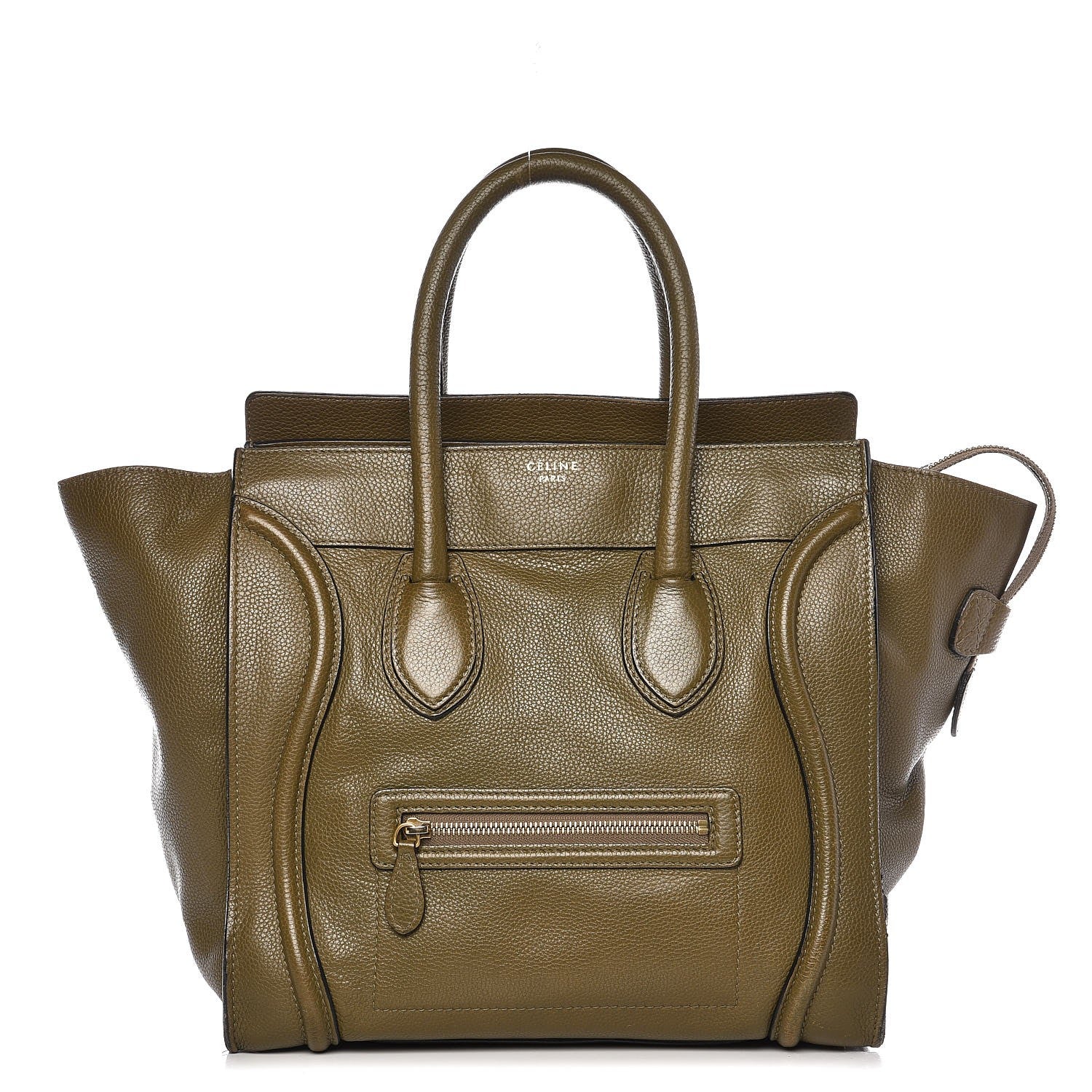 Celine Drummed Calfskin Mini Luggage Jungle 1 of 16