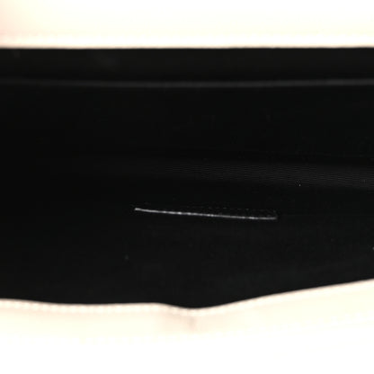 Saint Laurent Grain De Poudre Matelasse Chevron Monogram Envelope Clutch Crema Soft 5 of 10