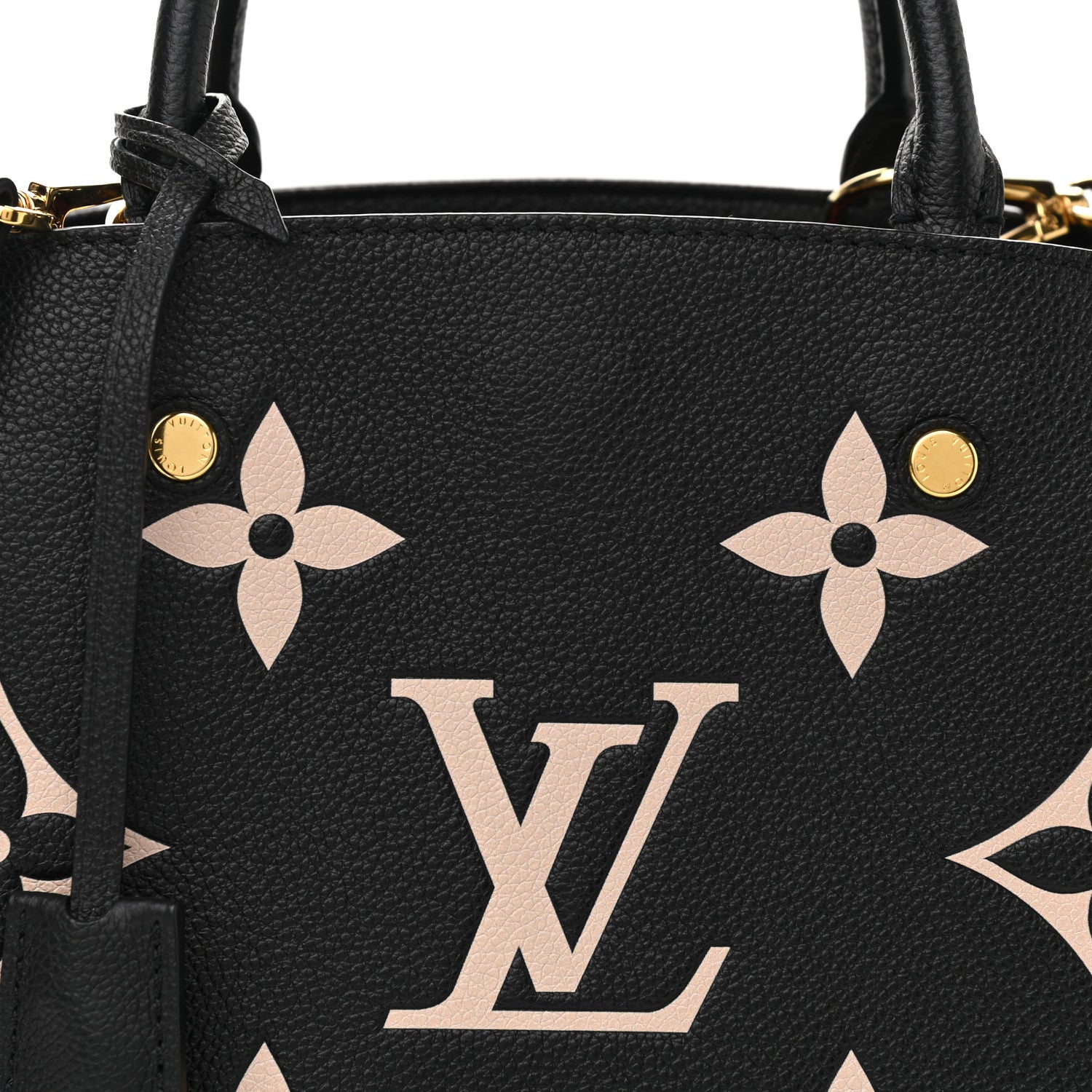 Louis Vuitton Empreinte Monogram Giant Montaigne BB Black Beige 8 of 11
