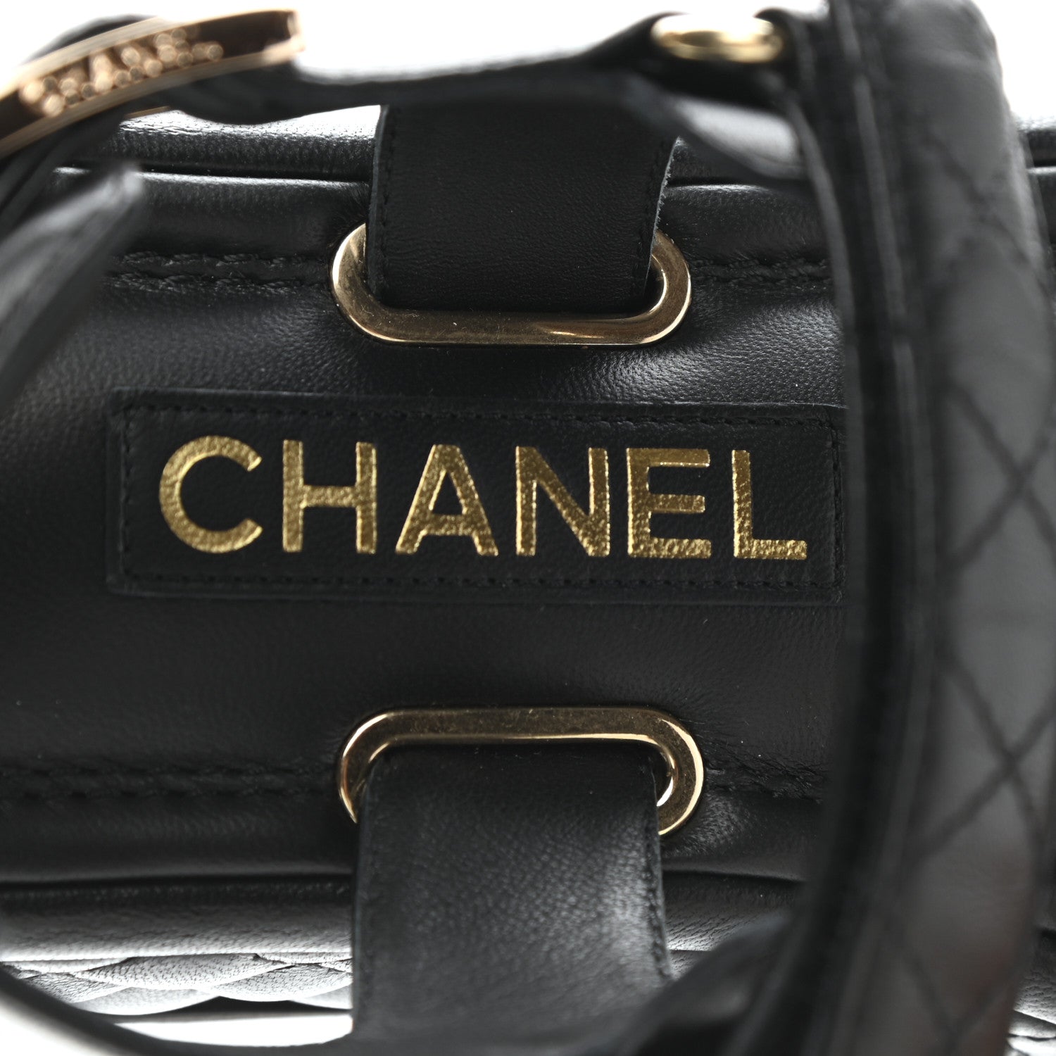 Chanel Lambskin Quilted Platform Sandals 36.5 Black 6 of 9