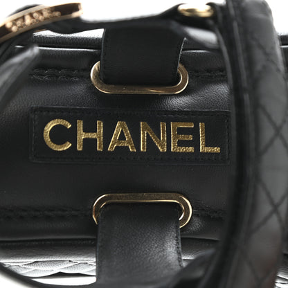 Chanel Lambskin Quilted Platform Sandals 36.5 Black 6 of 9