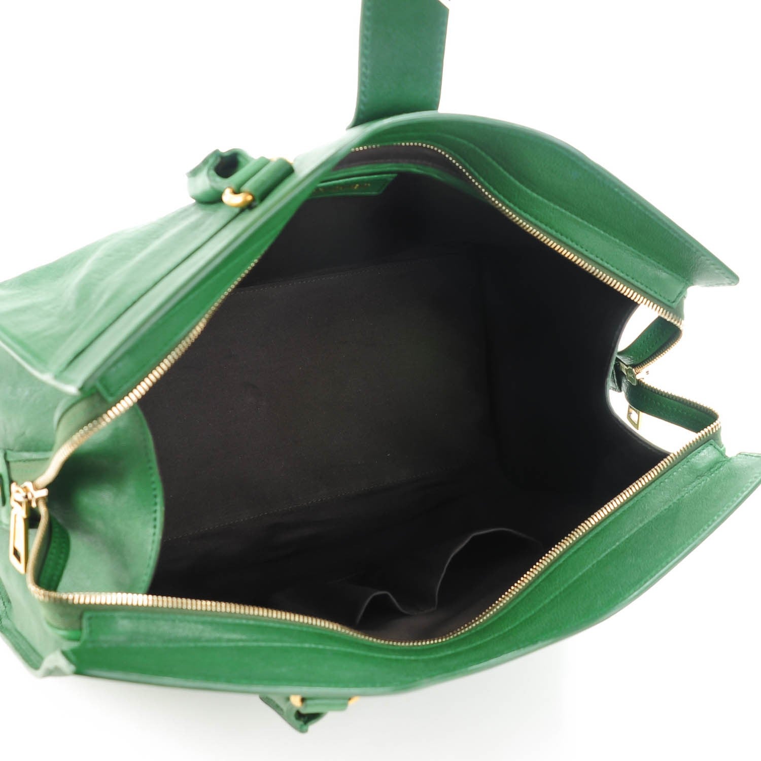 Saint Laurent Sheepskin Medium Cabas ChYc Tartan Green 5 of 7
