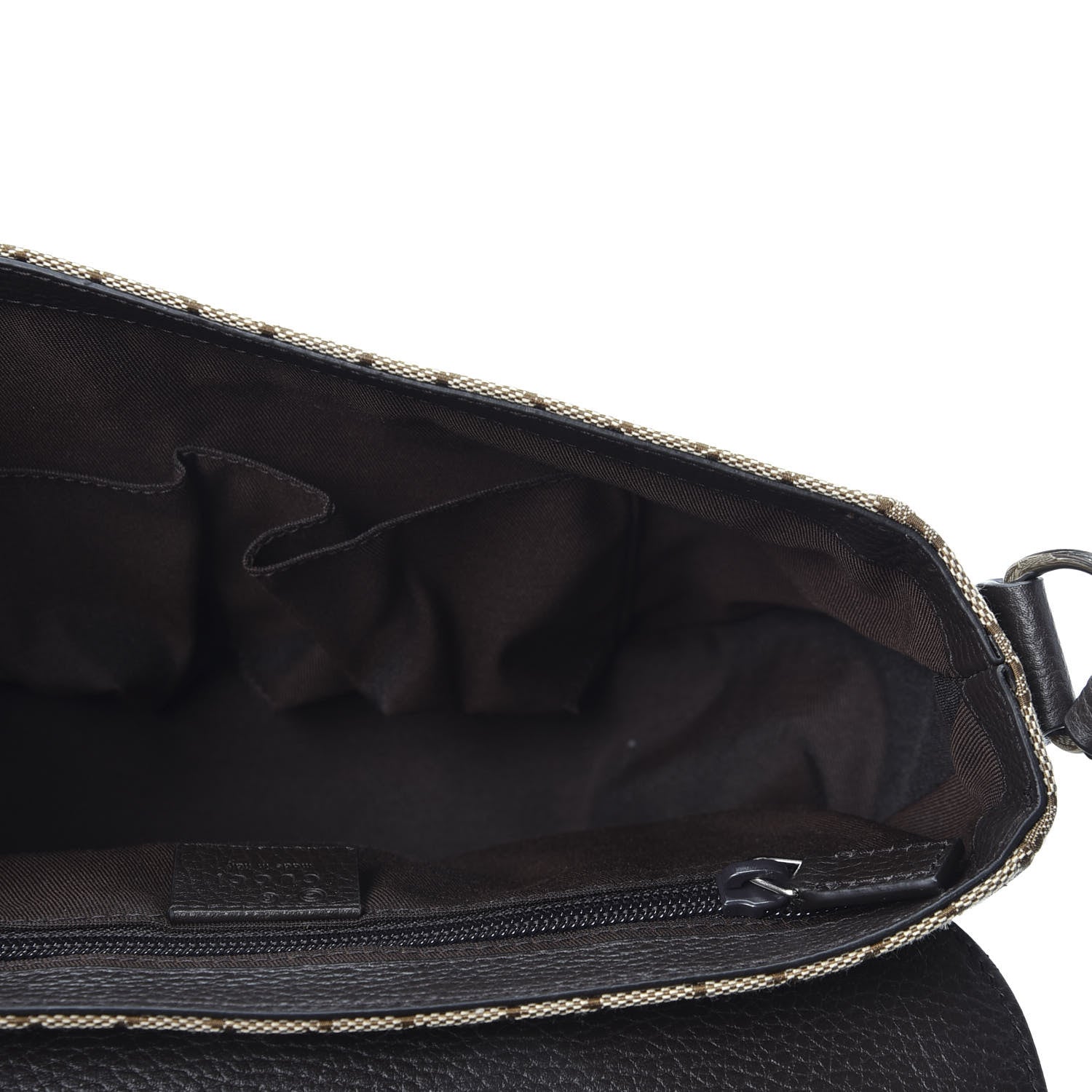 Gucci Monogram Flap Messenger Bag Beige Dark Brown 4 of 9