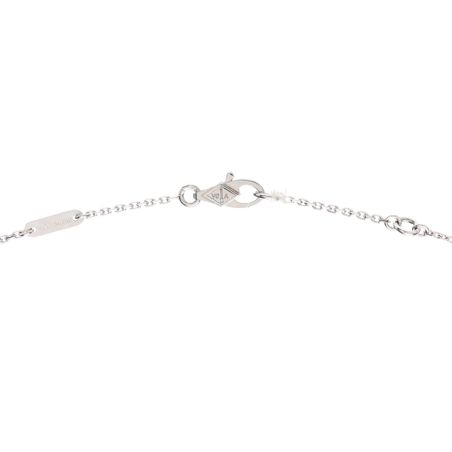 18K White Gold Diamond Mini Frivole Pendant Necklace
