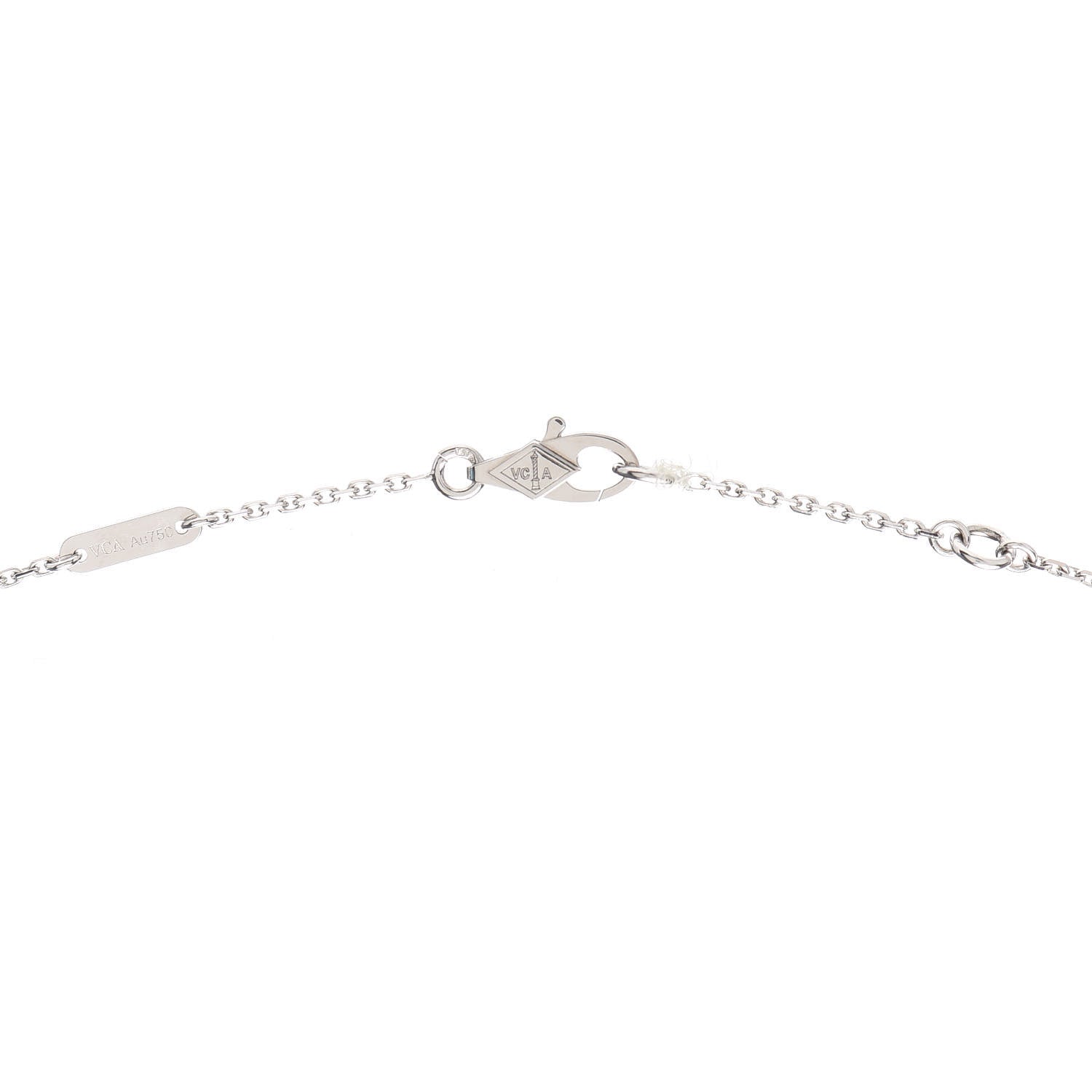 Van Cleef & Arpels 18K White Gold Diamond Mini Frivole Pendant Necklace 4 of 6