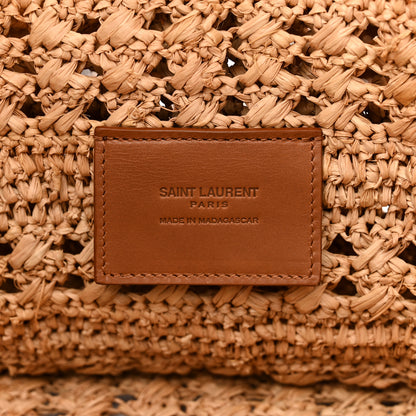Saint Laurent Raffia Calfskin Medium Panier Tote Naturel 6 of 10