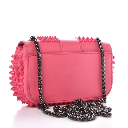 Christian Louboutin Calfskin Spiked Sweety Charity Crossbody Bag Pink 3 of 10