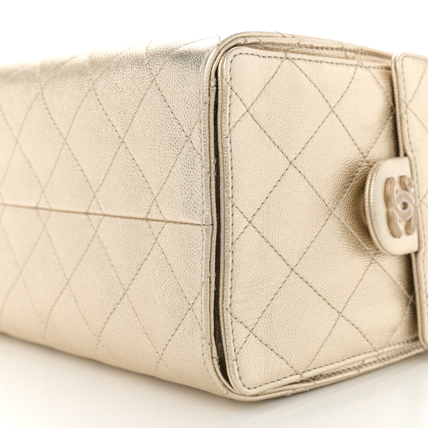 Chanel Metallic Caviar Quilted Small Chanel 25 Handbag Gold 10 of 11