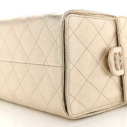 Chanel Metallic Caviar Quilted Small Chanel 25 Handbag Gold 10 of 11