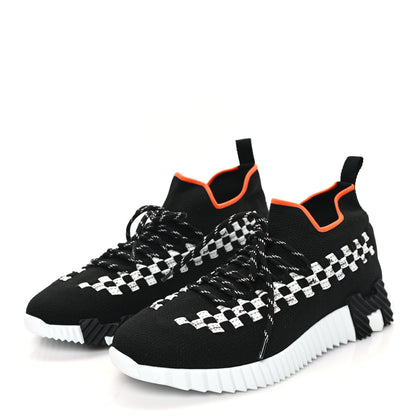 Hermes Knit Womens Flex Bolduc Sneakers 38 Black White 3 of 8