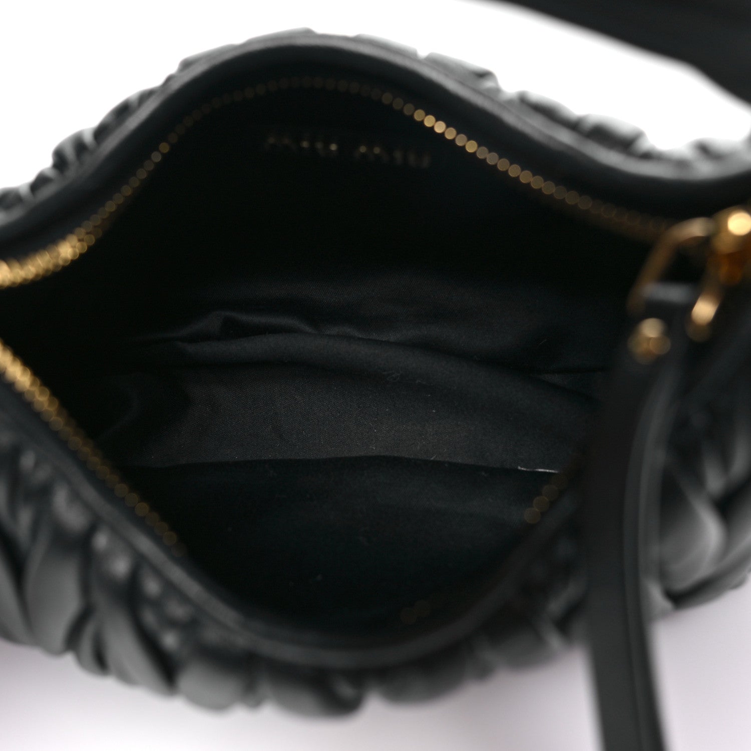 Miu Miu Nappa Matelasse Small Wander Hobo Black 5 of 10