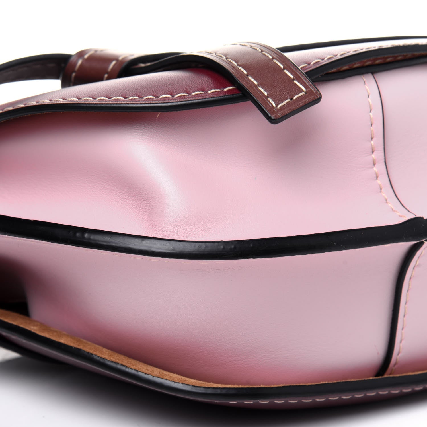 Loewe Calfskin Small Gate Crossbody Bag Wine Pastel Pink 11 of 15