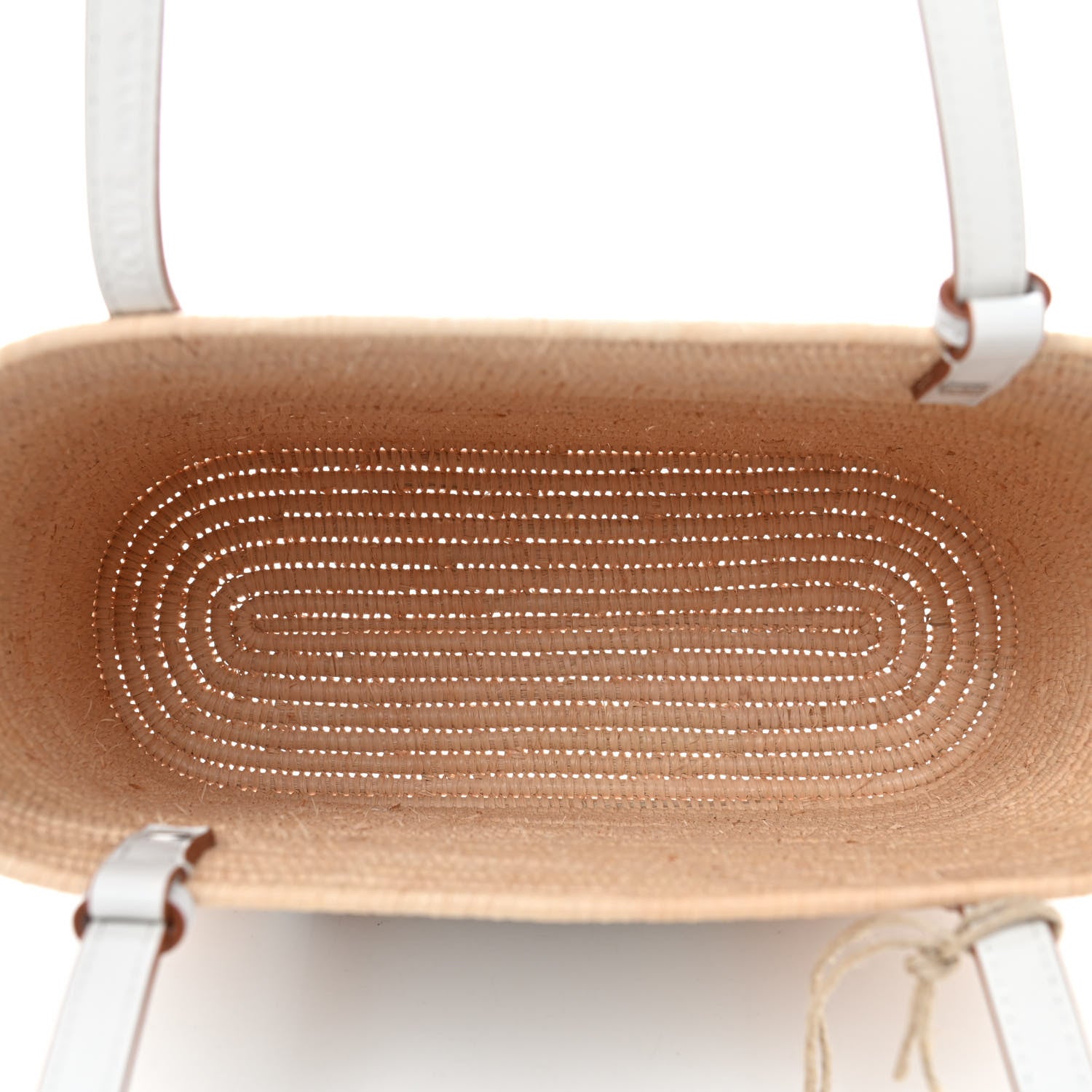 Loewe Raffia Square Basket Tote Bag Natural White 4 of 8