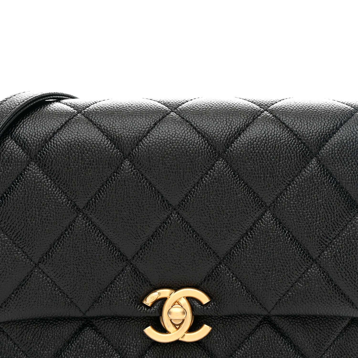 Chanel Shiny Caviar Quilted Small Chain Melody Flap Black 8 of 11