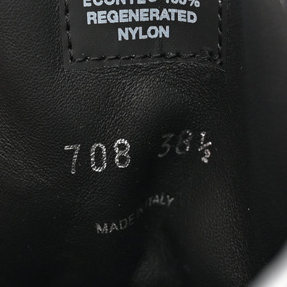 Prada Spazzolato Re-Nylon Metal Triangle Logo Lace Up 55mm Ankle Boots 38.5 Black 8 of 15