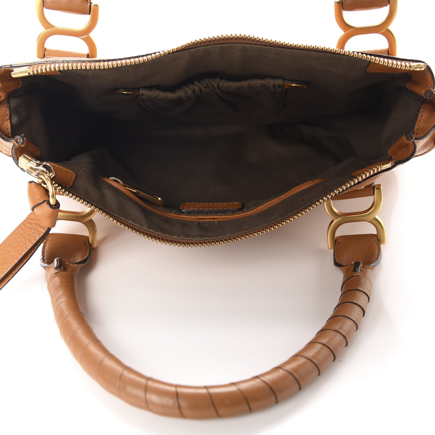 Calfskin Medium Marcie Satchel Tan