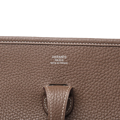 Hermes Taurillon Clemence Evelyne III PM Etoupe 6 of 13