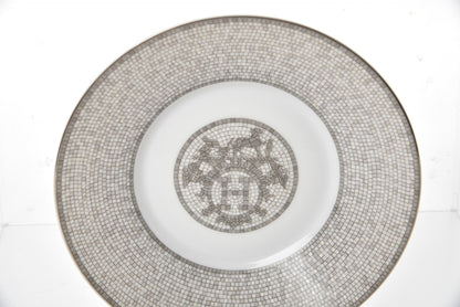 Hermes Porcelain Mosaique Au 24 Breakfast Cup And Saucer Set Of 2 Platine 20 of 27