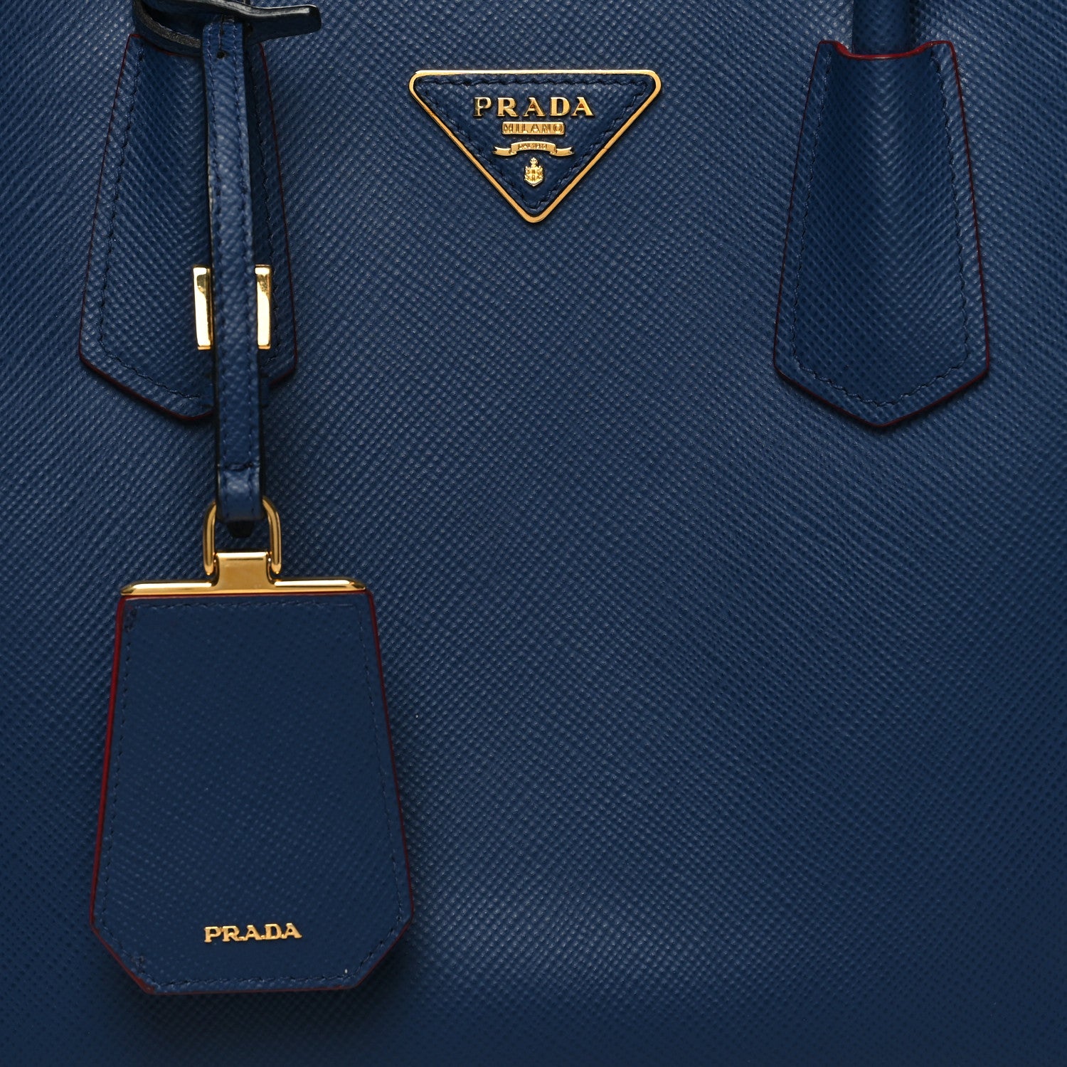 Prada Saffiano Cuir Small Double Bag Inchiostro Fuoco 8 of 10